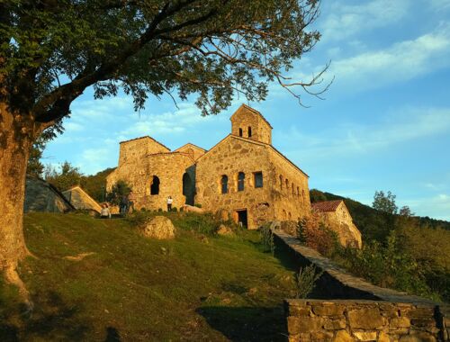 Nekressi Kloster im Abendlicht