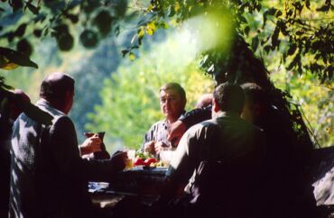 Ein georgischer Tisch in Kachetien