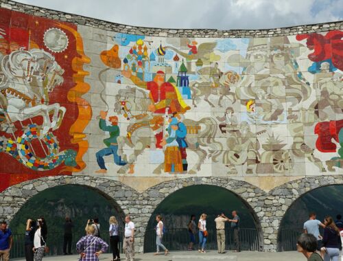 Sowjetisches Mosaik Georgien