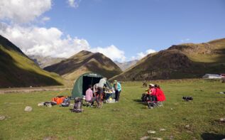 Tuschetien Trekking Zeltplatz