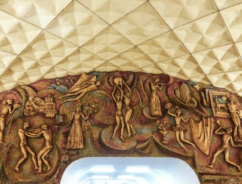 Sowjetische Mosaike Tiflis, Metro Technische Universität